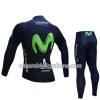 Tenue Maillot M/L + Collant Long 2017 Movistar Team Enfant N001